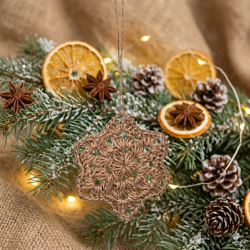 Jute ornament ster